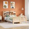 NQJIBUE Home Garden Bookcase Bed, 150 x 200 cm, King Size, Solid Pine view 1