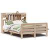 NQJIBUE Home Garden Bookcase Bed, 150 x 200 cm, King Size, Solid Pine view 2