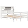 NQJIBUE Home Garden Bookshelf Bed Frame, White, 135 x 190 cm, Solid Pine view 3