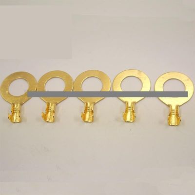VWWJCCRO 1,000-Piece DJ431-10B 10.2 mm Diameter M10 Copper Circular Splice Terminals for 1–1.5 mm² Wire