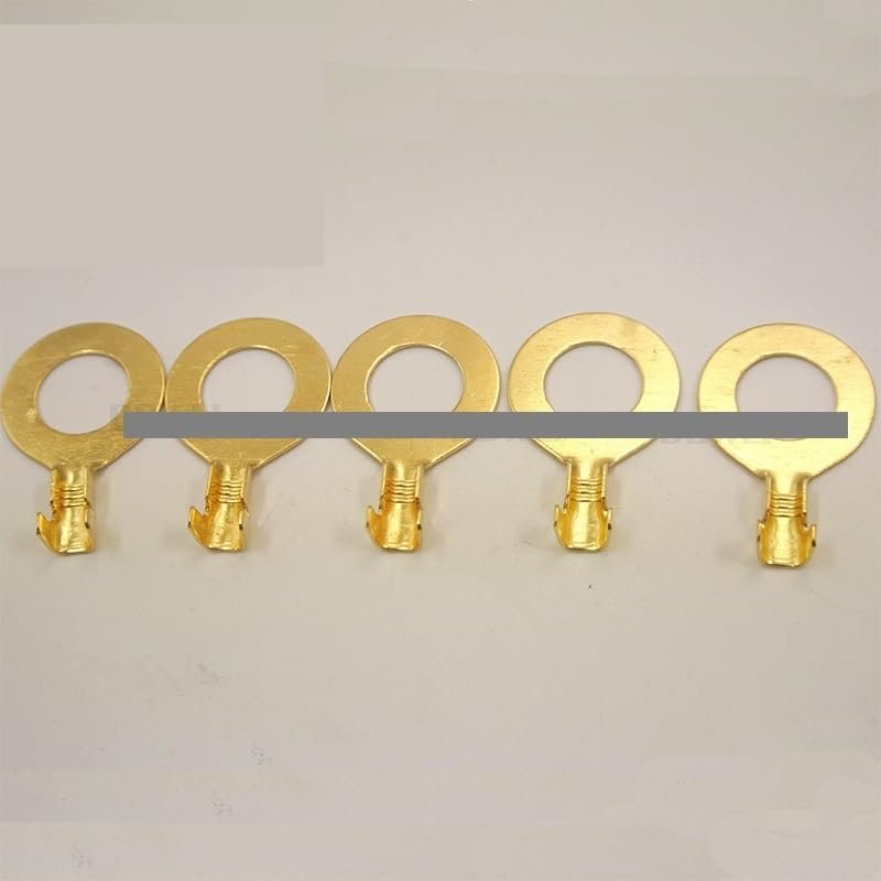 VWWJCCRO 1,000-Piece DJ431-10B 10.2 mm Diameter M10 Copper Circular Splice Terminals for 1–1.5 mm² Wire