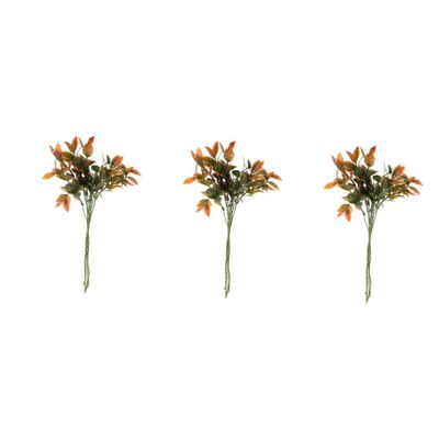 Ciieeo 3 Sets of Realistic Artificial Green Plant Stems, 30 Pieces