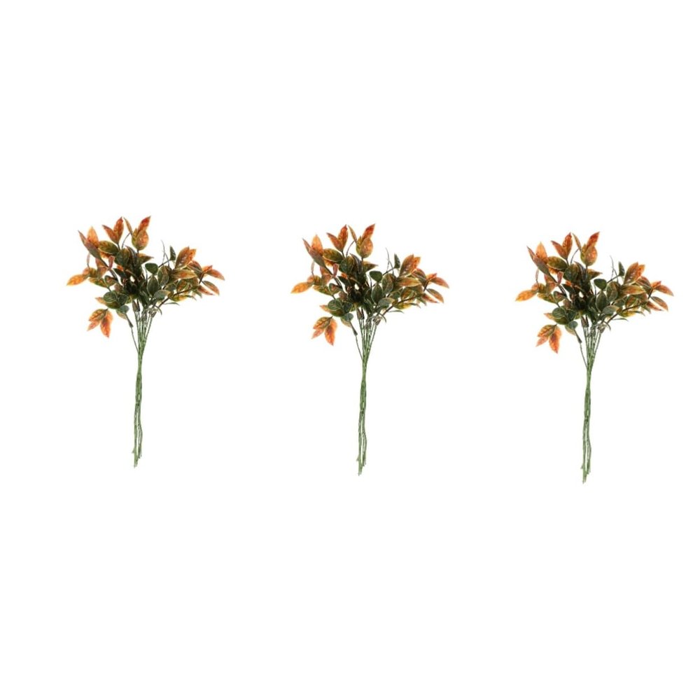 Ciieeo 3 Sets of Realistic Artificial Green Plant Stems, 30 Pieces