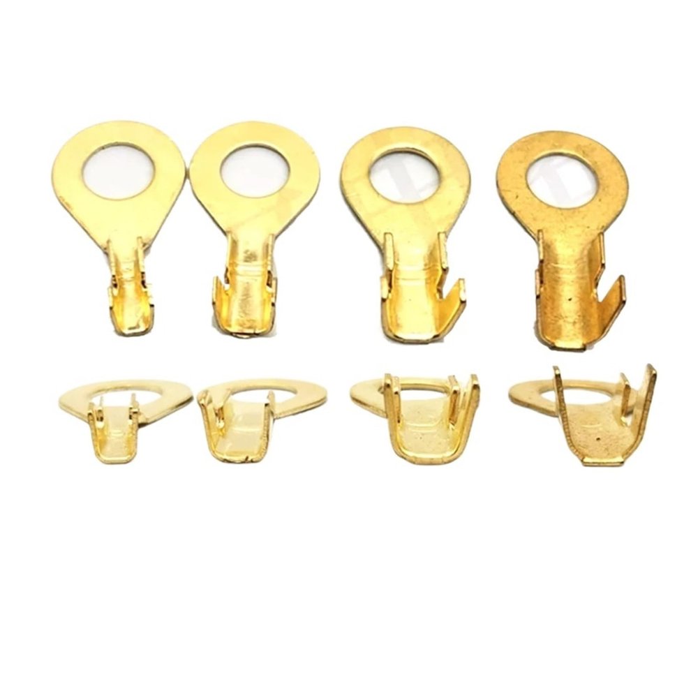 VWWJCCRO 50-Piece M6 Copper Ring Terminals, Non-Insulated, 6.2 mm, for 0.5–4 mm² Wire