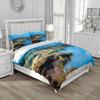 MLUNKQAIL 3-Piece Bedding Set 135 x 200 cm, Landscape Duvet Cover with 2 Pillowcases 80 x 80 cm, Soft Microfiber Bedding for Allergy Sufferers with Zipper view 3