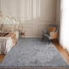 HOKXUAN High-Pile Living Room Rug 170 x 250 cm, Extra Soft, Easy-Care, Non-Slip, Modern Solid White Design for Bedroom and Kids' Room view 3