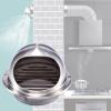 VAYEODEYU Ventilation Cover, Weatherproof Louvered Air Vent Hood, Silver, 300 mm/12 in (170 mm/6.7 in) view 1