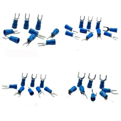 50-Pack SV2.5 Blue Pre-Insulated Fork Crimp Terminals