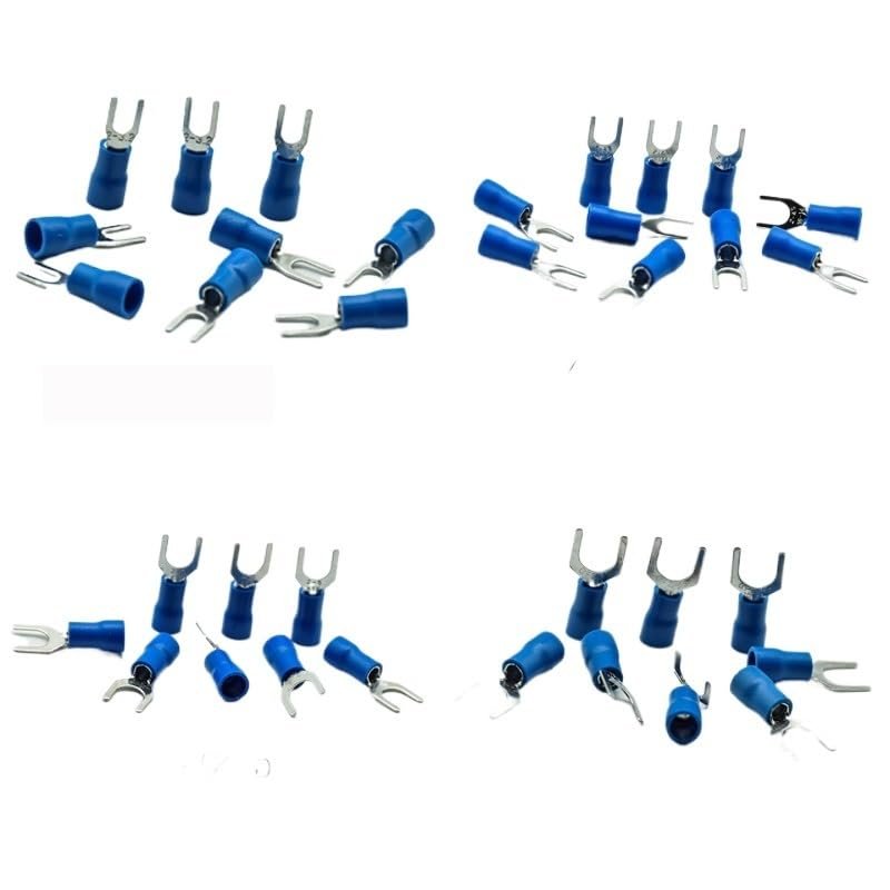 50-Pack SV2.5 Blue Pre-Insulated Fork Crimp Terminals