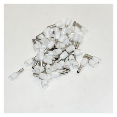VWWJCCRO 100-Piece E0508 E7508 E1008 E1508 E2508 Insulated Ferrules, Terminal Block Cord-End Wire Connectors, Electrical Crimp Terminals (M8, E2508 2.5 mm²)