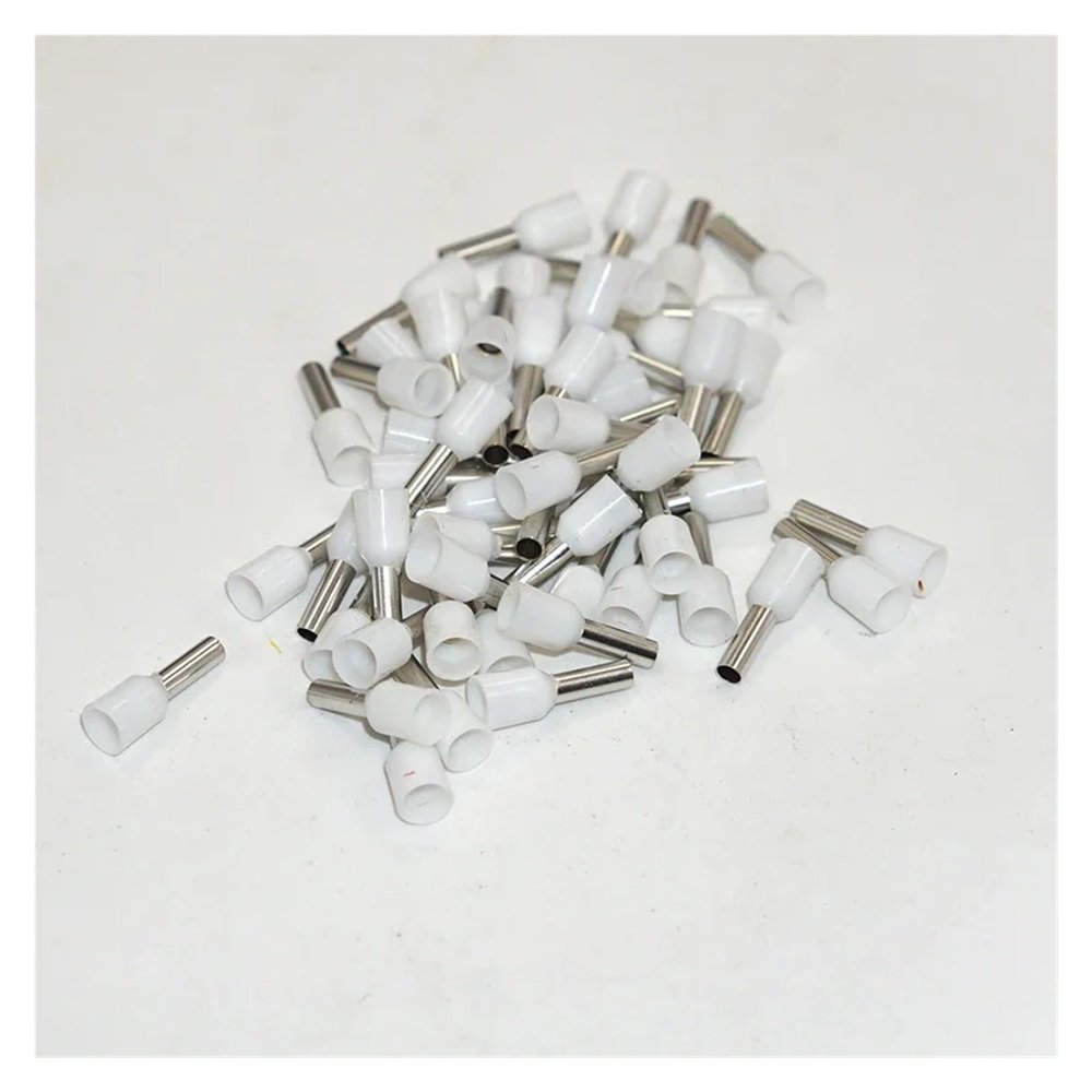 VWWJCCRO 100-Piece E0508 E7508 E1008 E1508 E2508 Insulated Ferrules, Terminal Block Cord-End Wire Connectors, Electrical Crimp Terminals (M8, E2508 2.5 mm²)