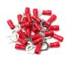 DSZUJTYROP 50-Piece Red Insulated Fork Wire Connectors, Electrical Crimp Terminals, 22–16 AWG, 6.4m, 5.3mm, 4.3mm, 3.7mm, 3.2mm (5mm3) view 2