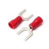 DSZUJTYROP 50-Piece Red Insulated Fork Wire Connectors, Electrical Crimp Terminals, 22–16 AWG, 6.4m, 5.3mm, 4.3mm, 3.7mm, 3.2mm (5mm3) view 3