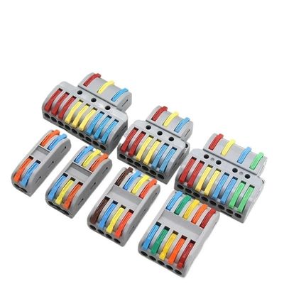DSZUJTYROP 10/50/100 PCS 1-In, Multiple-Out Fast Wire Connector, Reusable Terminal Blocks SPL-212/213/222/225 Push-In Cable Connection (FD-12A, One Size)