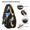 TradesForU Cute Bow Giraffe Print Men's Casual Crossbody Chest Bag view 3