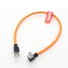 DRRI Down-Angle RJ45 Patch Cable, Cat6 UTP, Double-Shielded, Gigabit, High-Flex view 2