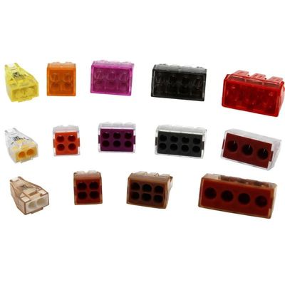 DSZUJTYROP Wire Connector Compact Conductor Terminal Block with Lever Push-In Terminals, 106A, 100 Pieces