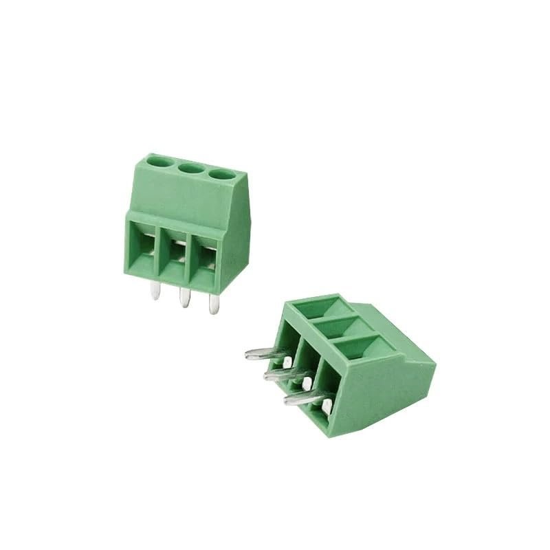 DSZUJTYROP 2-Piece Green KF128 2.54 mm 2P–6P Screw Terminal Block PCB Connectors