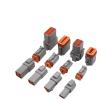 DSZUJTYROP Type-Series Waterproof Automotive Connector Wire Socket Set, 5/10/100 Sets, 2P/3P/4P/6P/8P/12P, DT06-4S/DT04-2P/DT06/DTM, DT Flange view 1