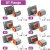 DSZUJTYROP Type-Series Waterproof Automotive Connector Wire Socket Set, 5/10/100 Sets, 2P/3P/4P/6P/8P/12P, DT06-4S/DT04-2P/DT06/DTM, DT Flange view 2