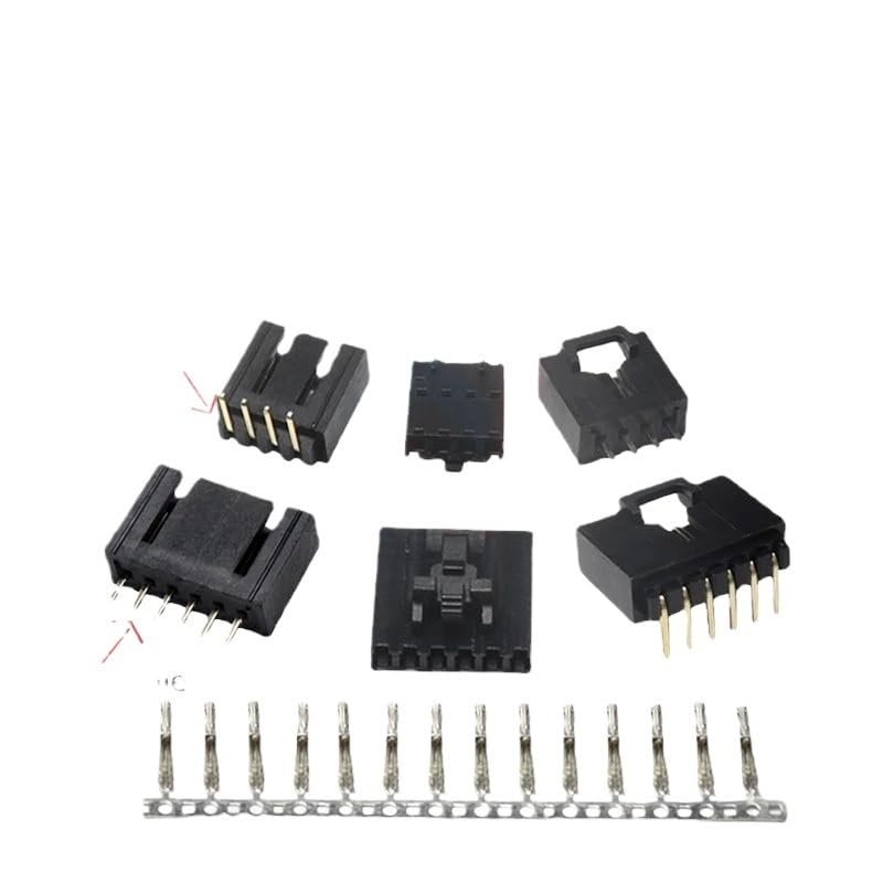 DSZUJTYROP 10 Sets MX 2.54 mm Pitch Rope-Lock/Bendable Pluggable Terminal Block Rubber Housing TJC8 Connector, 2P/3P, Straight-Pin Set