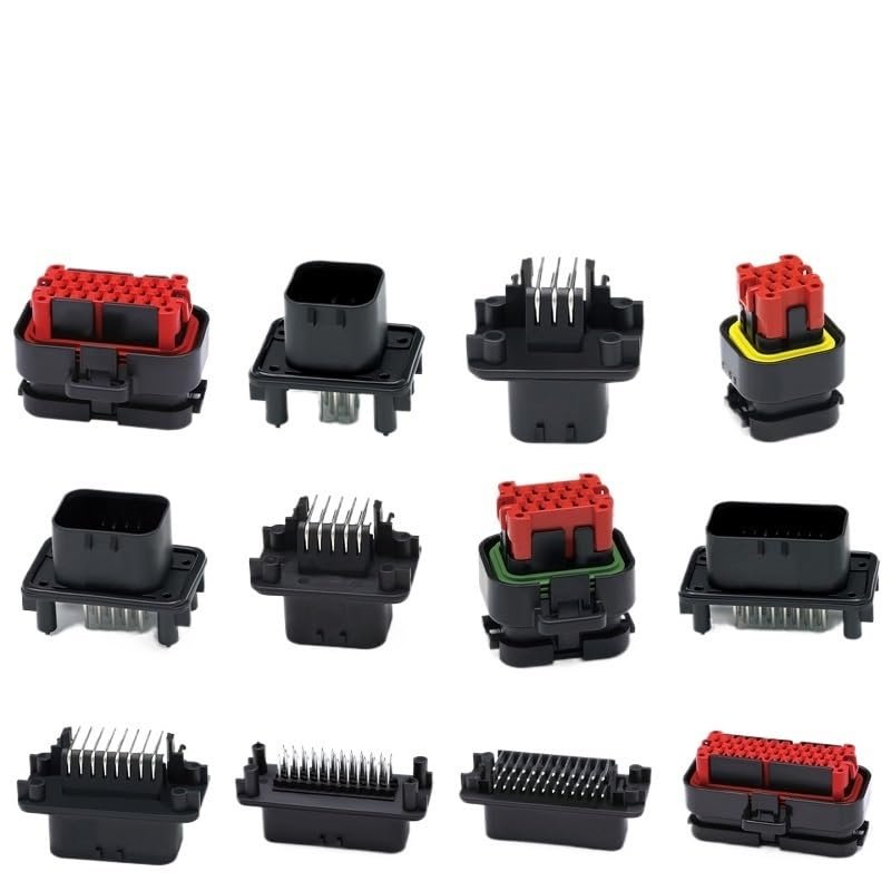 DSZUJTYROP Automotive ECU Connector, 1/5/20-Piece, 8/14/23/35-Pin Straight PCB Socket, Wire-to-Board, ECU 776228-1/770680-1/776266, Elbow 776163-1-35P, One Size