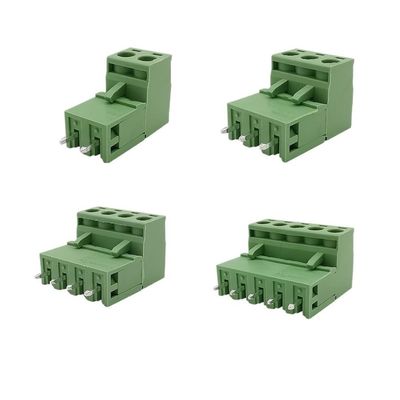 DSZUJTYROP 3/5 Pairs 5.08 mm 2-Position PCB Screw Terminal Block Wire Connector, 5.08 mm Pitch, 300 V 10 A, 2/3/4/5-Pin Straight-Pin Plug-In Socket Adapter (3-Pin, 10 Pairs)