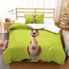 TMMDH Green Kangaroo 3D Print Duvet Cover Set, 220 x 240 cm, with 2 Pillowcases view 1