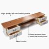 Wooden Floating TV Stand, TV Console with Drawers and Storage, Brown, 140 cm view 2