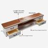 Wooden Floating TV Stand, TV Console with Drawers and Storage, Brown, 140 cm view 3