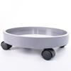 Round Plastic Plant Caddy with Wheels, 50 kg Capacity, Gray, 22 cm view 1