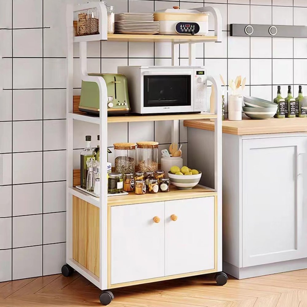YFWOKSL Microwave Stand with Storage Cabinet