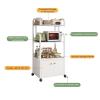 YFWOKSL Microwave Stand with Storage Cabinet view 3