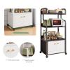 YFWOKSL Microwave Stand with Storage Cabinet view 4
