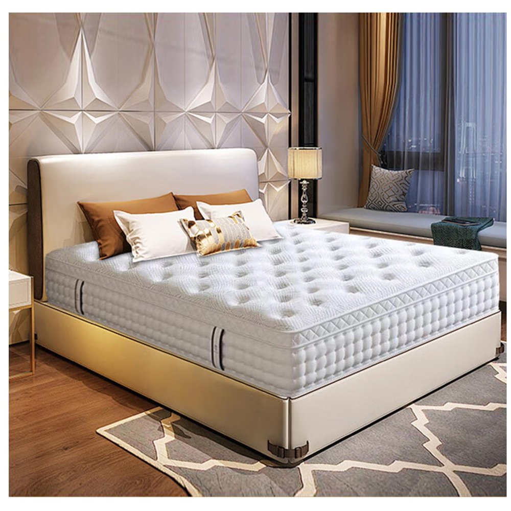Queen-Size Hybrid Mattress in a Box with Pocket Coils and Soft Foam, Ultimate Motion Isolation, Strong Edge Support, Medium-Firm, 27 cm, 180 x 200 cm