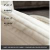 Upgraded Couch Cover, Striped Plush Sofa Cover for 3-Cushion Couch, Khaki, 90 × 240 cm view 2