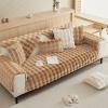 YUMEIGE Upgraded Plush Couch Cover, Khaki, 110 × 110 cm / 43 × 43 in view 1