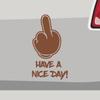 Stickerfreaks Have a Nice Day Finger Fun Decal – Brown, 14 × 8 cm view 2