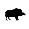 Stickerfreaks Wild Boar Outline Sticker, Black, 29 x 17.5 cm view 3