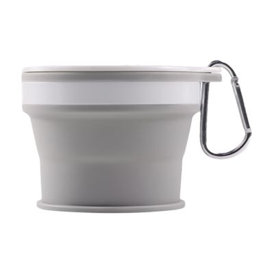 Foldable Silicone Travel Cup with Carabiner