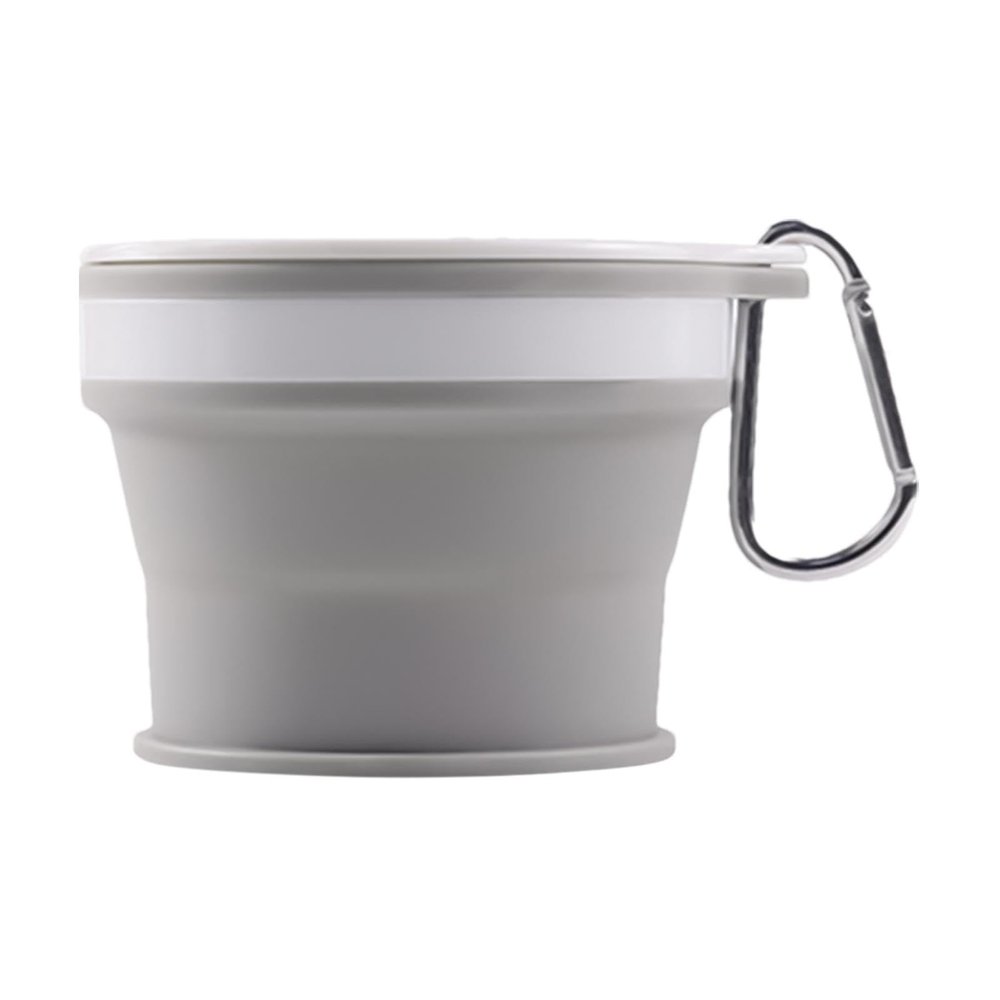 Foldable Silicone Travel Cup with Carabiner