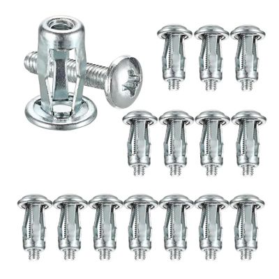 Jack Nut Screws, Petal Anchors, and Expansion Plugs for Curtain Clamps, Rivet Lock Bolts, and Board Wall Fasteners (50 pcs, M4)
