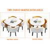Modern 5-Piece Dining Set with 80 cm Wooden Table and 4 Upholstered Chairs view 2