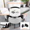 Modern 5-Piece Dining Set with 80 cm Wooden Table and 4 Upholstered Chairs view 4