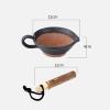 Handmade Ceramic Suribachi Mortar and Pestle Set, 11.9 cm, White view 2