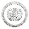 MENOOK United Nations Peacekeeping Silver Coin, Purple Gold World Peace Medal, Art Deco Gift Collection - Silver view 1
