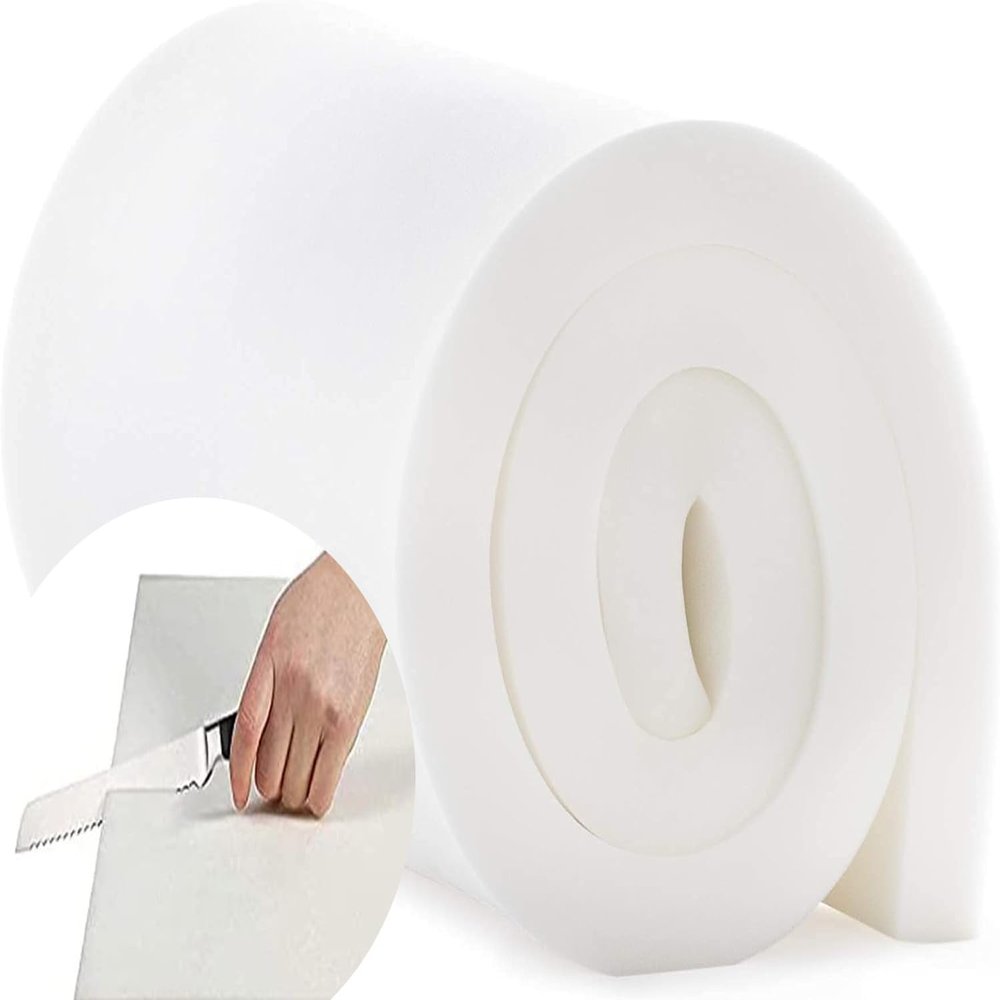 Rectangular Memory Foam Cushion Sheet, 3 cm Thick, 200 x 50 cm