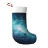 YKJJFVZ Christmas Stocking, Blue Galaxy Design, Large, Black, One Size view 1