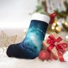 YKJJFVZ Christmas Stocking, Blue Galaxy Design, Large, Black, One Size view 2