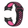 Generic 20 mm Seamless Band Compatible with Galaxy Watch 6, 4 Classic, 5 Pro 47 mm, 43 mm, Silicone Band, Galaxy Watch 6 Band 44 mm, 40 mm (Black-Pink, Galaxy 4-5-6 40 mm) view 1